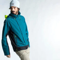 Tribord Blouson De Voile - Veste De Pluie Sailing 500 Homme Pétrole Jaune